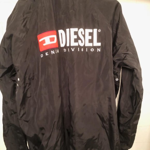 MENS DIESEL J-AKITO LOGO EMBROIDERED COACH JACKET SIZE M - Picture 2 of 16